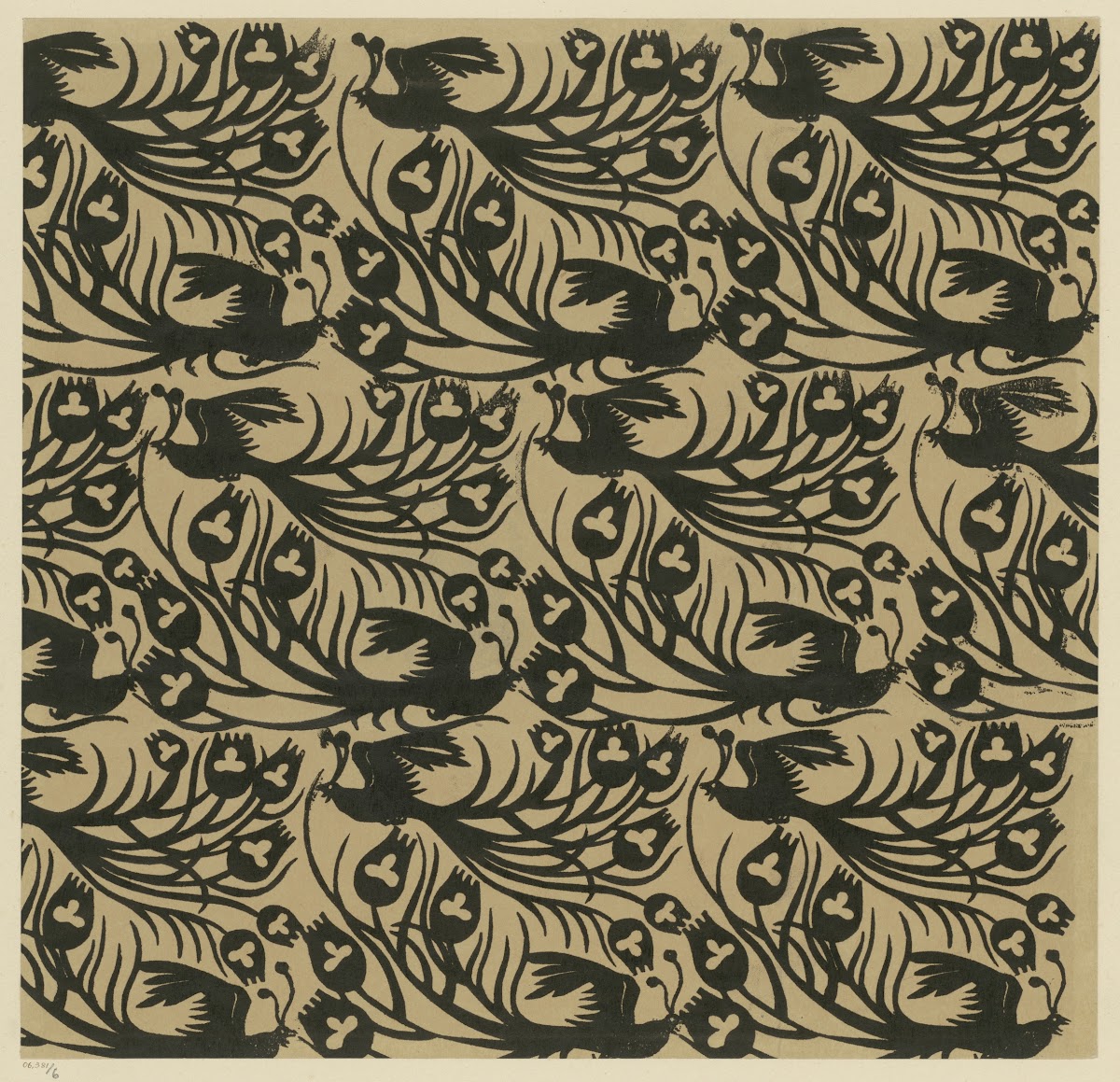 Buntpapier Vögel 1902   1906