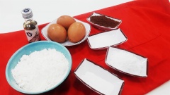 Chuẩn bị nguyên liệu làm bánh Cookie 2 màu theo như định lượng trong công thức.