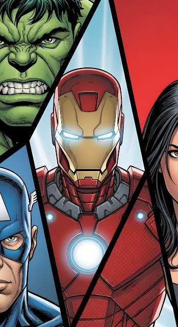 Vibrant Avengers Comic Book Style Panel Art Wallpaper - Free mobile Wallpaper