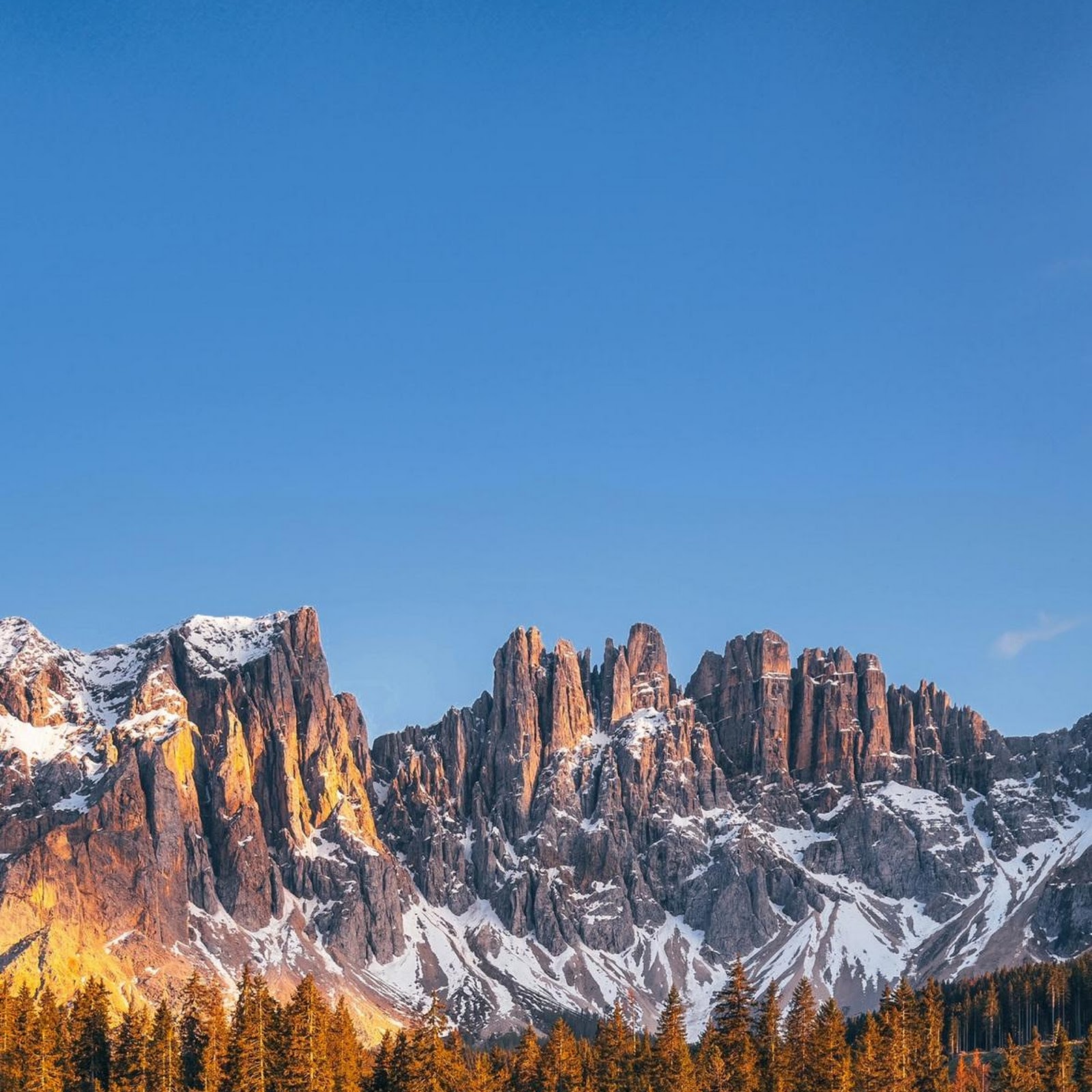 Download Sunset Over The Dolomites Peaks Full HD iPhone