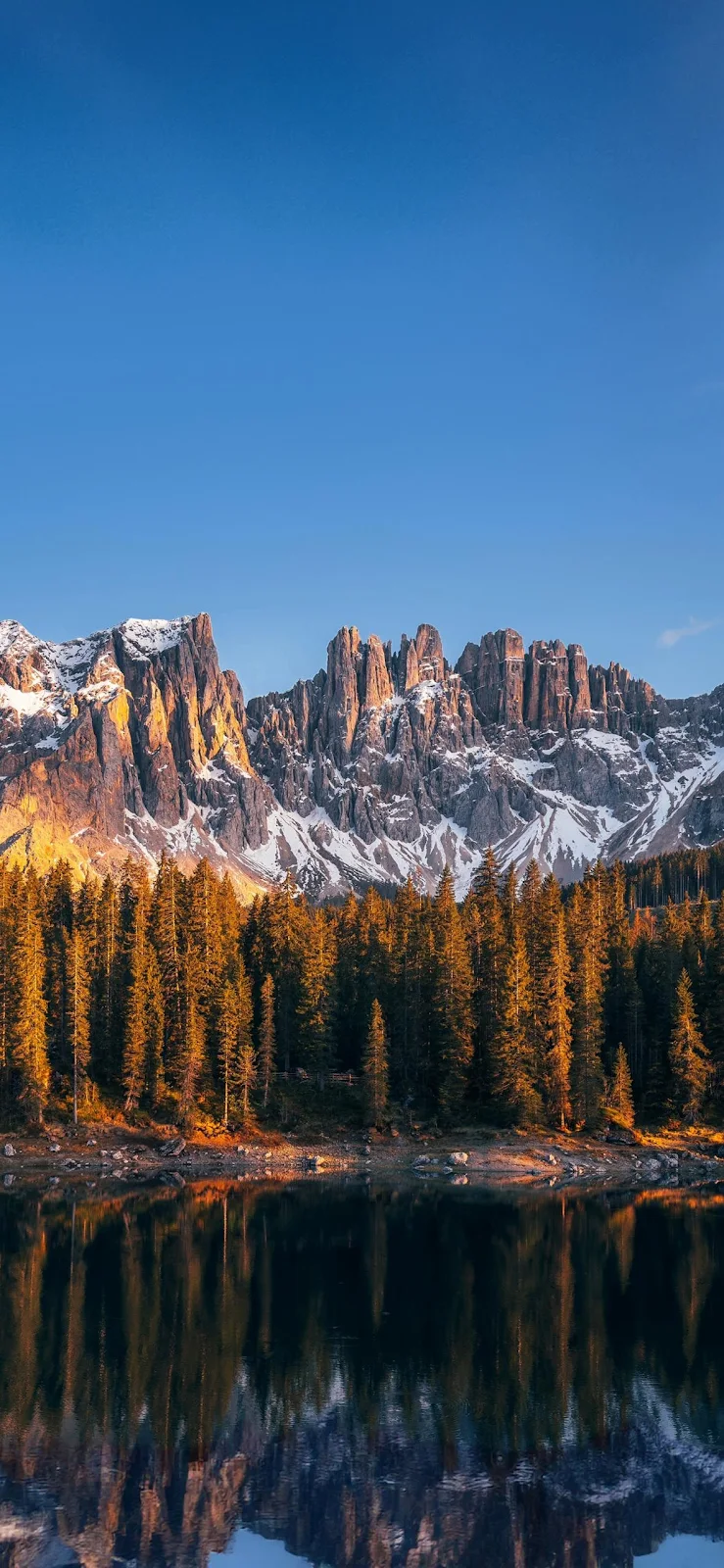 Sunset Over The Dolomites Peaks - Nature Photography Full HD iPhone Wallpaper (1179x2554)