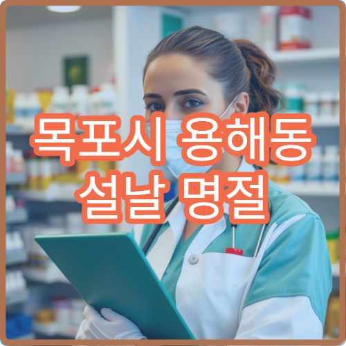 목포시 용해동 설날 명절 연휴 당번 약국 빠르게 찾기