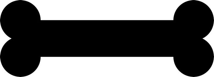 Dog Bone Silhouette Free SVG for Glowforge Pro Cutting and Engraving