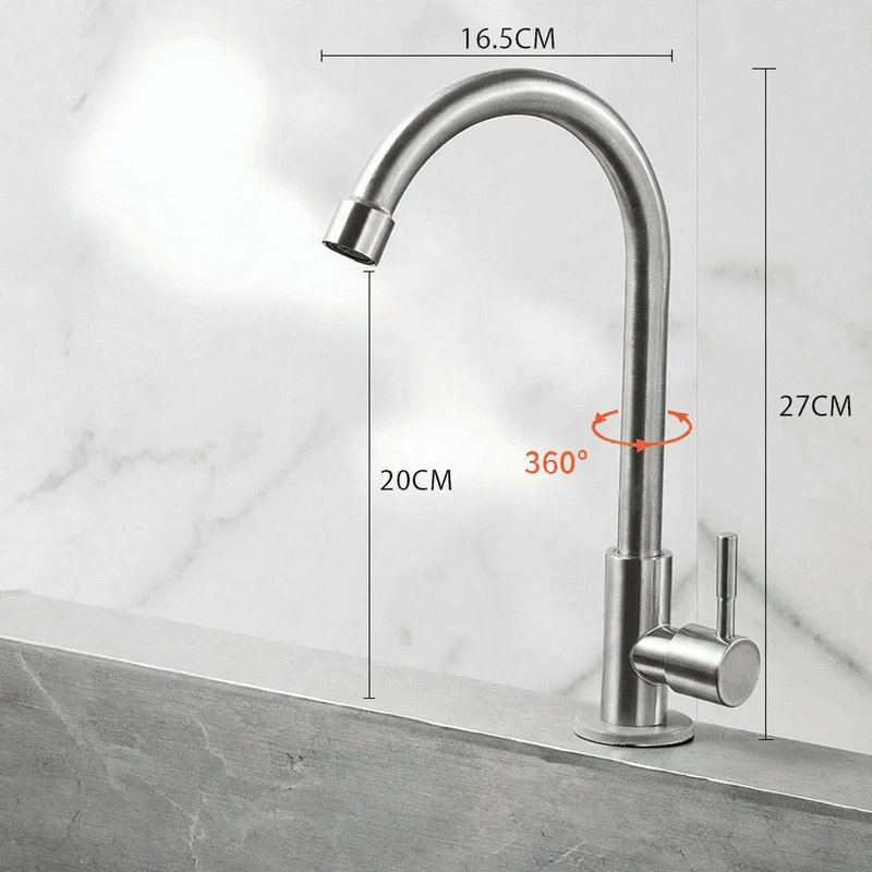 Brass kitchen faucet with full copper valve