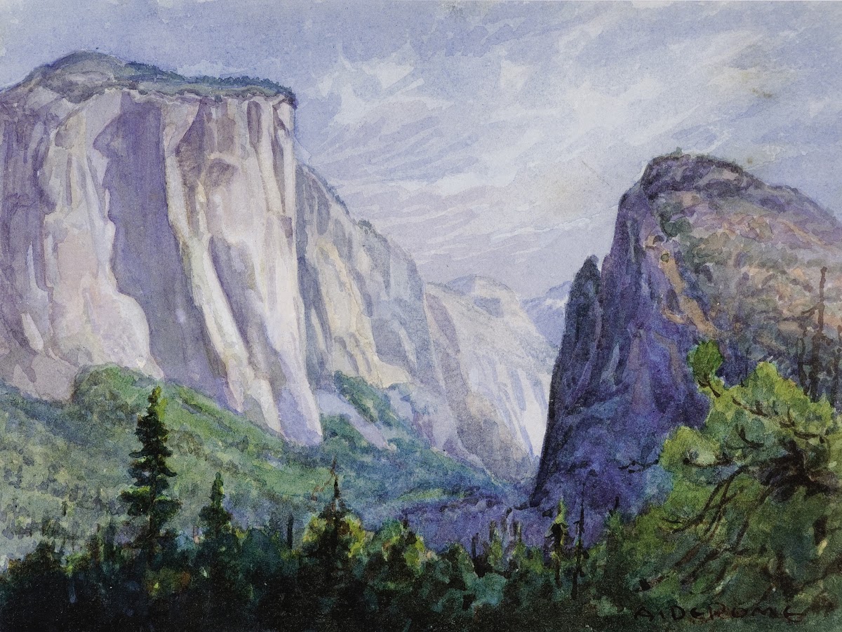 Yosemite from Old Inspiration Road 1920