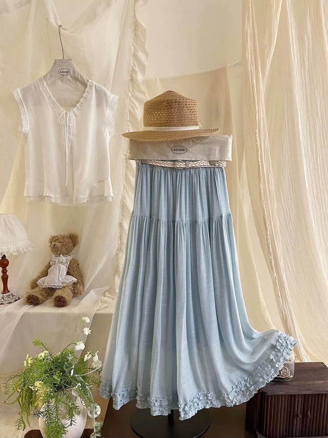 chân váy dài xòe bèo lai XONXEN SHOP 1726