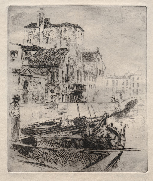 Venetian Canal and Boats No 8 1800s