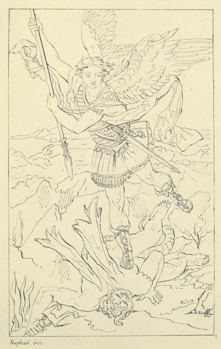 Der heilige Michael den Teufel niederwerfend ca 1807
