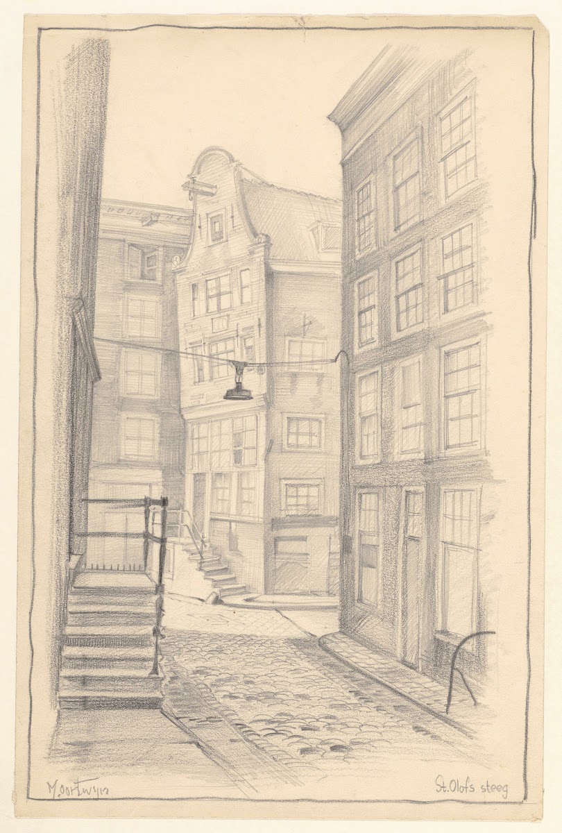 Gezicht in de St Olofssteeg 1935 1940