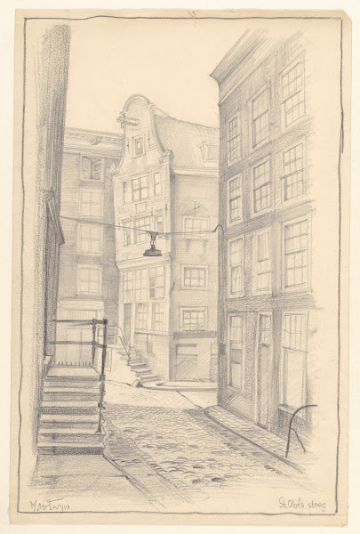Gezicht in de St Olofssteeg 1935 1940