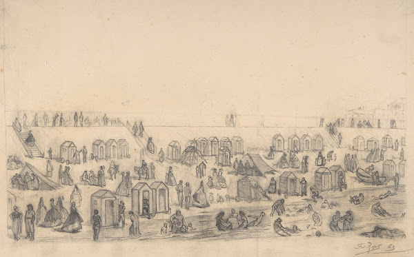 The Beach at Blankenberghe 1863