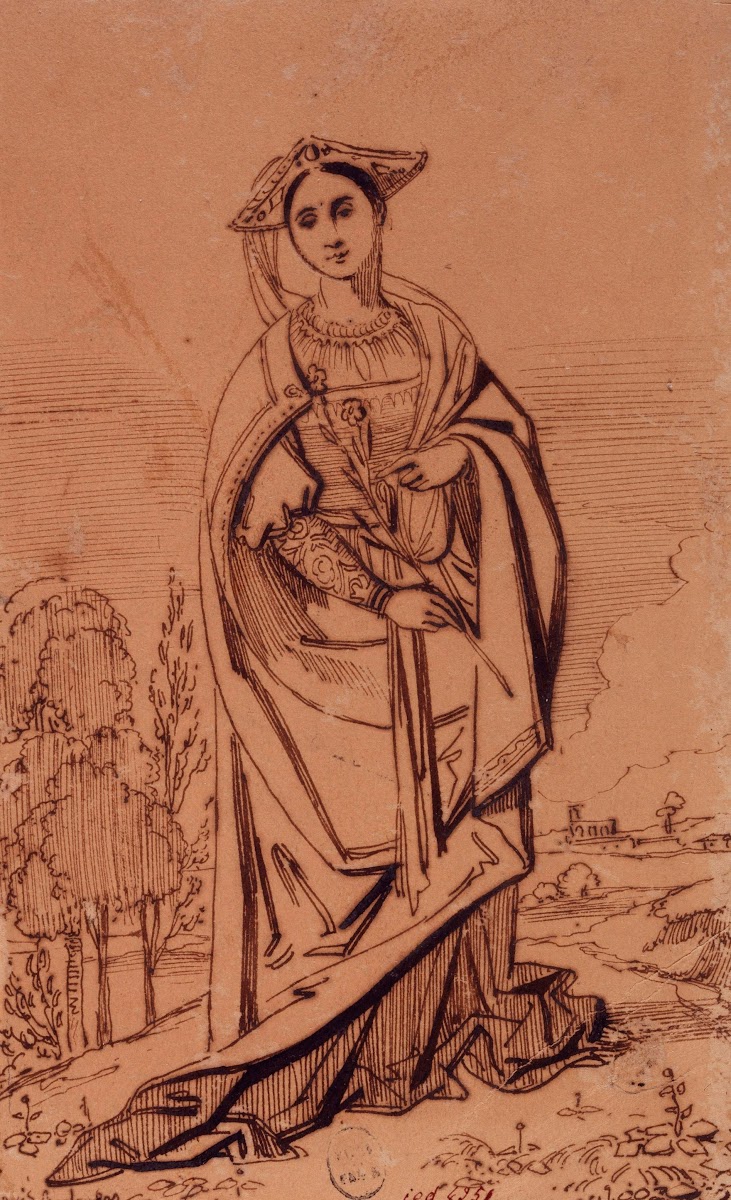 Figure de sainte dans le goût du XVIème siècle 1806   1867