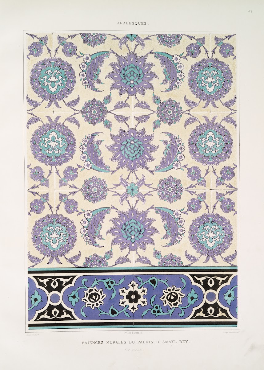 Arabesques faïences murales du palais dIsmayl Bey XVIe siècle 1877