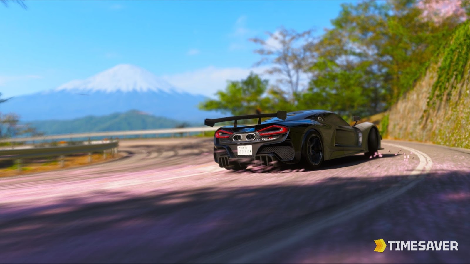 A car mid-run on a Forza Horizon 6 Japan touge — long clean drives are how you chain Skills into Skill Points for Car Mastery