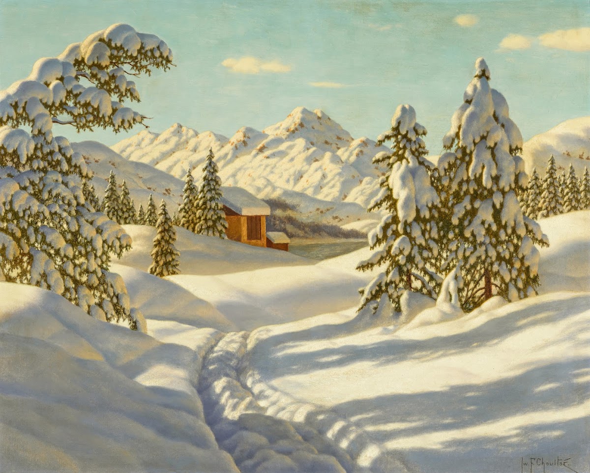 Matin dhiver à St Moritz 1935