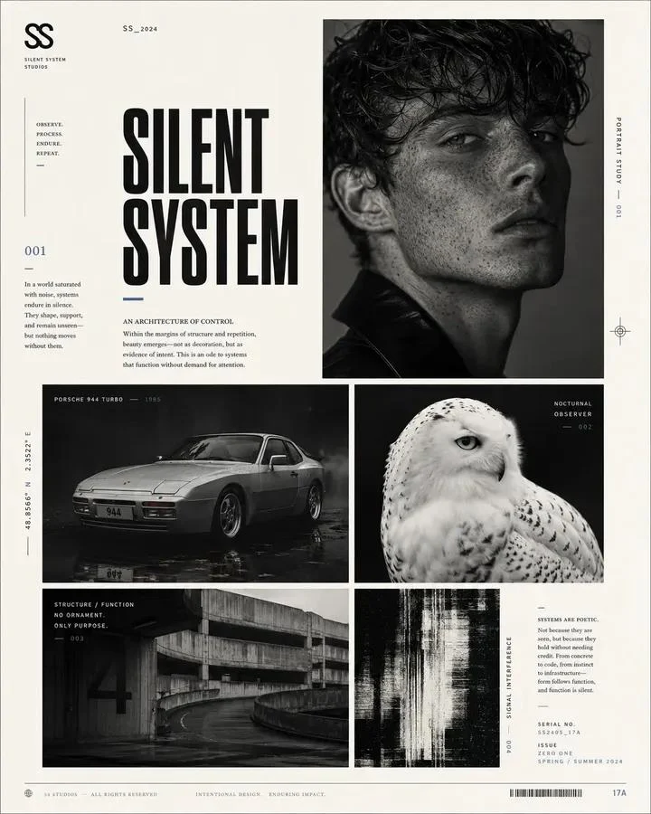 Póster de diseño gráfico de vanguardia