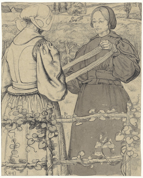 Huizer meisjes die garen winden 1897