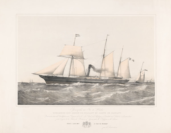 Schroefstoomschip Mohammed Said Marie De Brabant Et Comte De Hainaut Varend Op Z