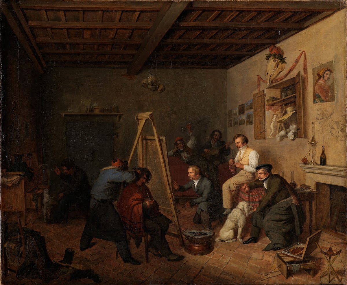 Des Künstlers Studio in Rom 1828