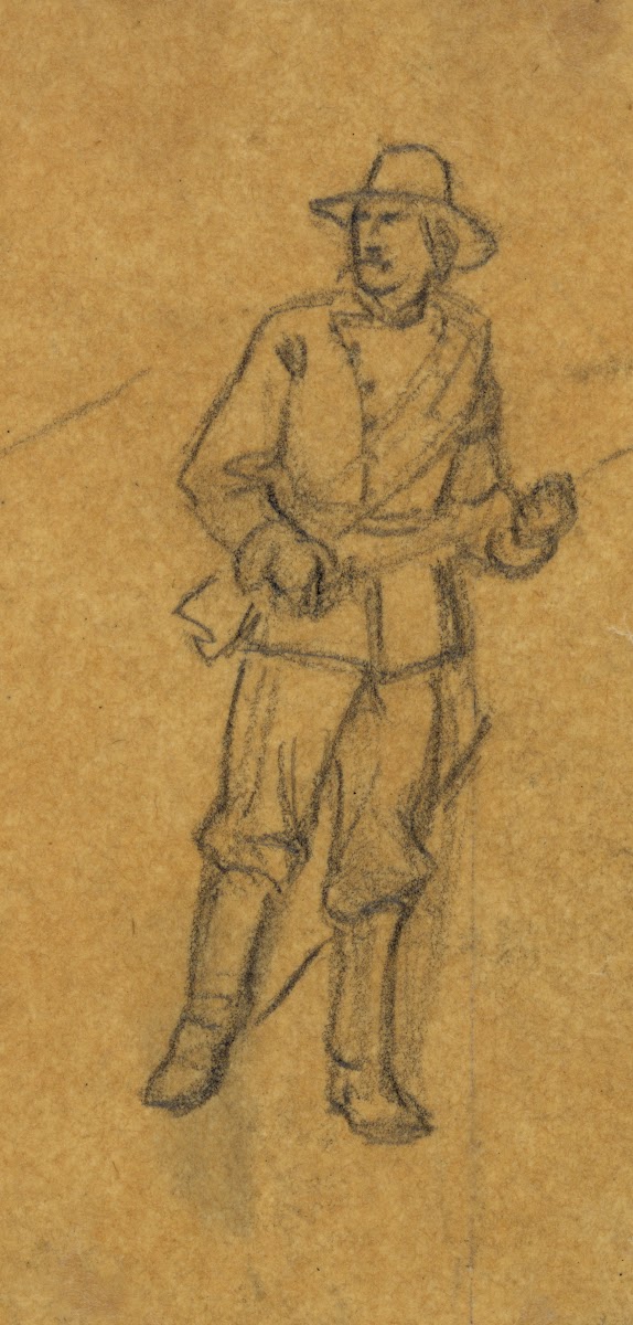 Full length portrait of soldier 1860 1865