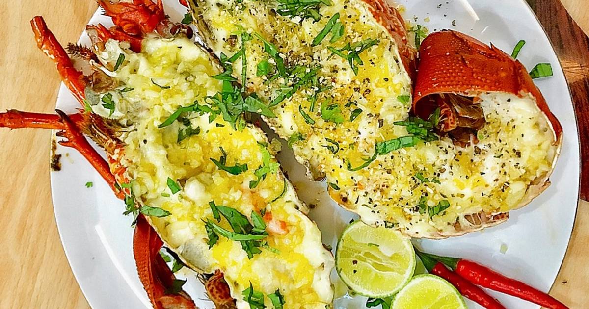 Tôm hùm nướng phô-mai-bơ-tỏi 🦐
