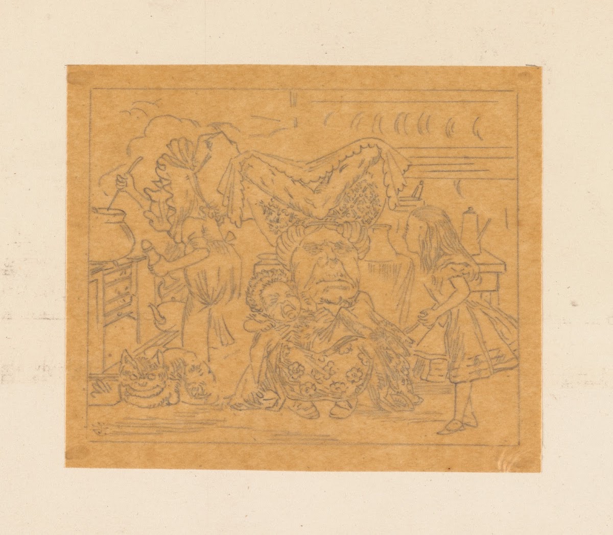 Tracing of the Duchess in the kitchen 1866