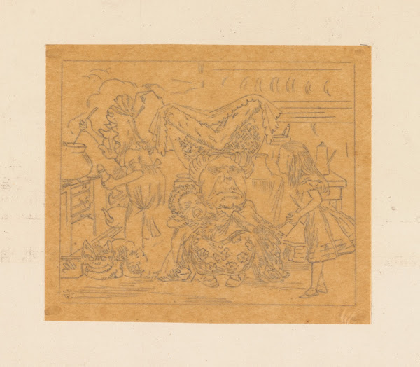 Tracing of the Duchess in the kitchen 1866