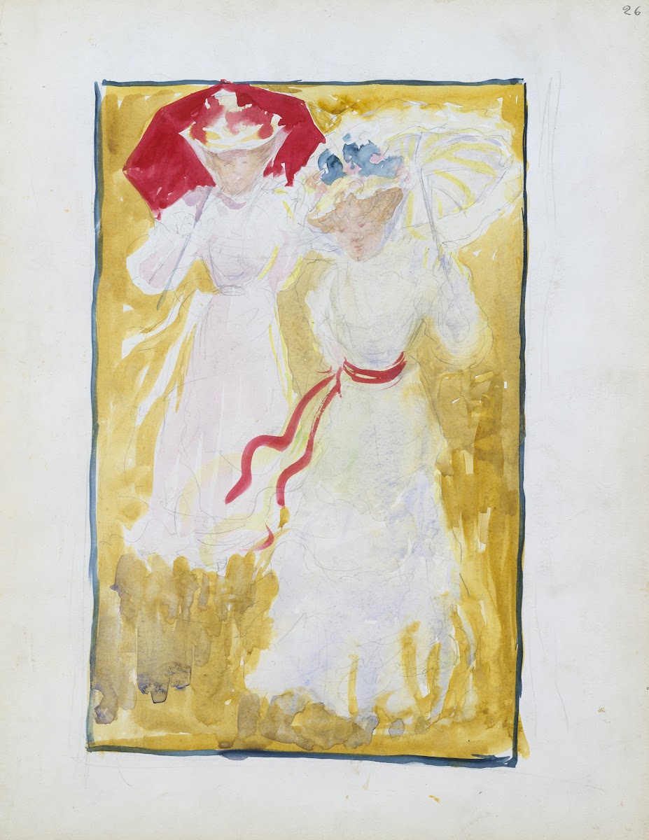 Two Women Crossing A Field 18951897