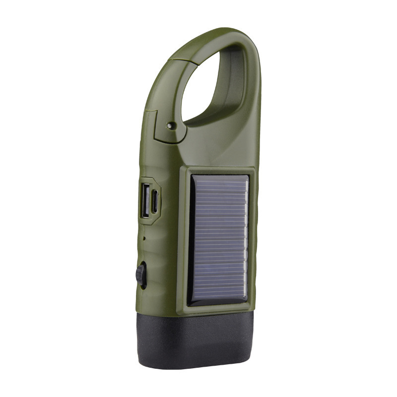 Solar-Handkurbel-Taschenlampe mit Powerbank