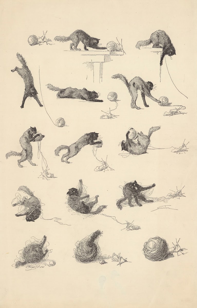 Contes à Sara  Le Chat et la Pelote 1885