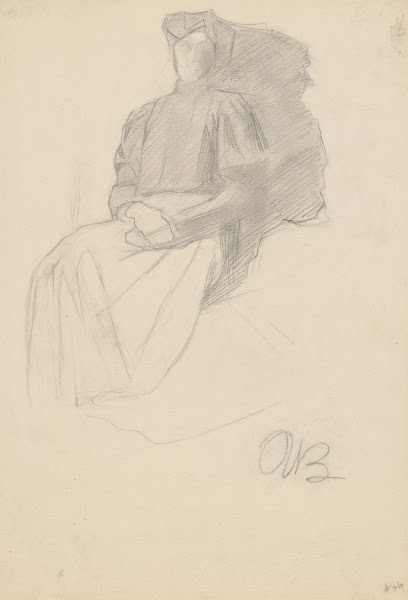 Seated Woman with a Dark Blouse ca 1908