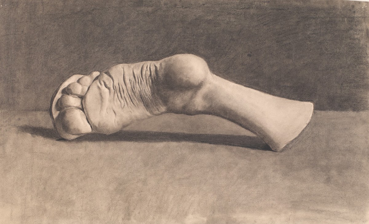 Tegning Efter Gips En Fod 1869   1874