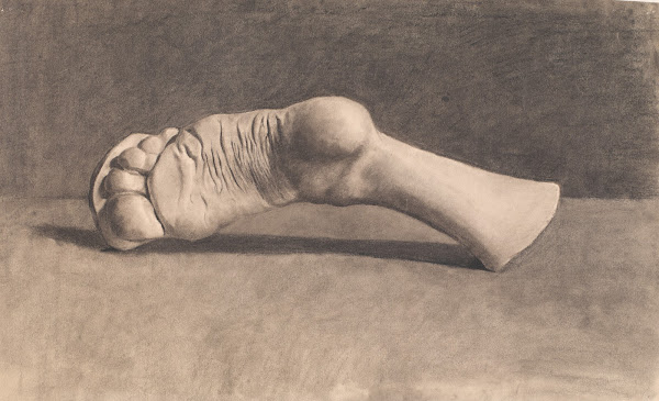 Tegning Efter Gips En Fod 1869   1874