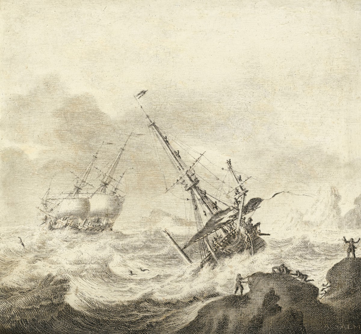 Shipping On A Stormy Sea