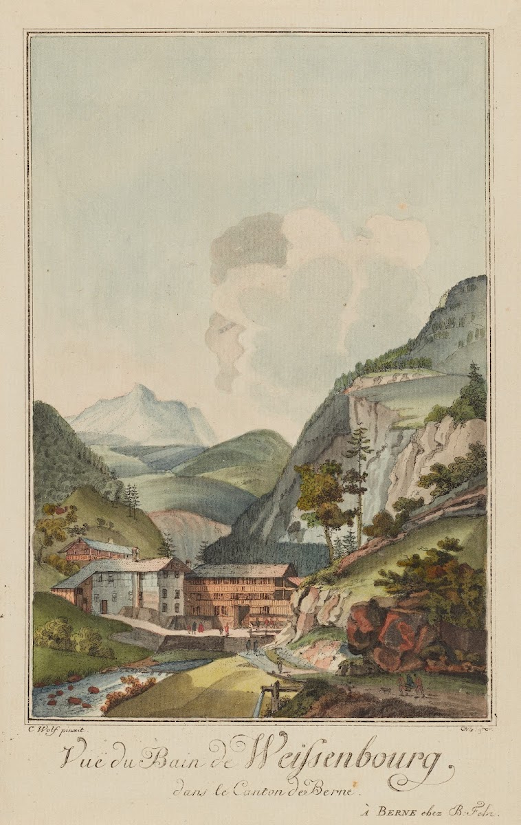 Vuë du Bain de Weissenbourg dans le Canton de Berne 1915 1945