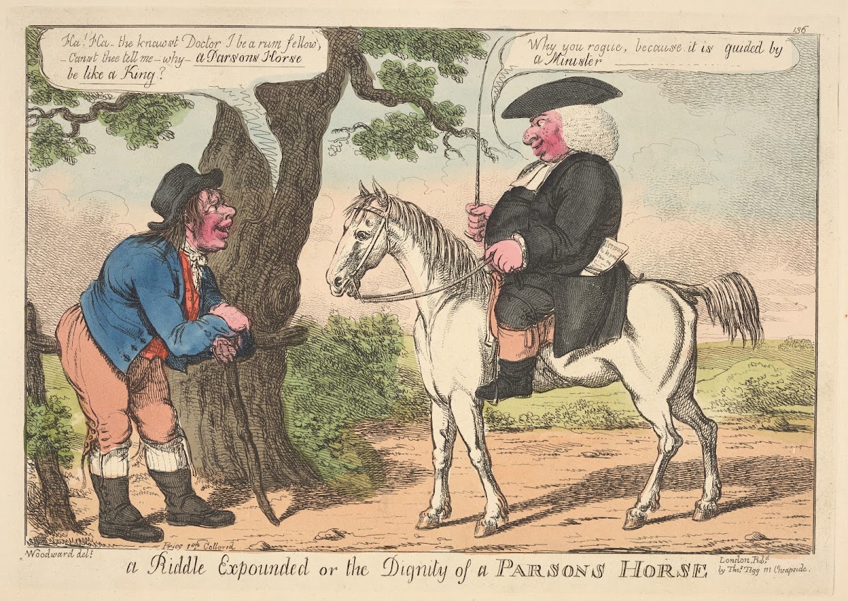 A riddle expounded or the dignity of a parsons horse 1807