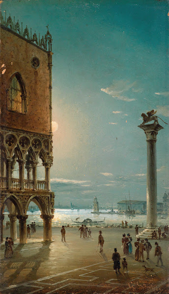 Moonlit Night on St Marks Square Venice
