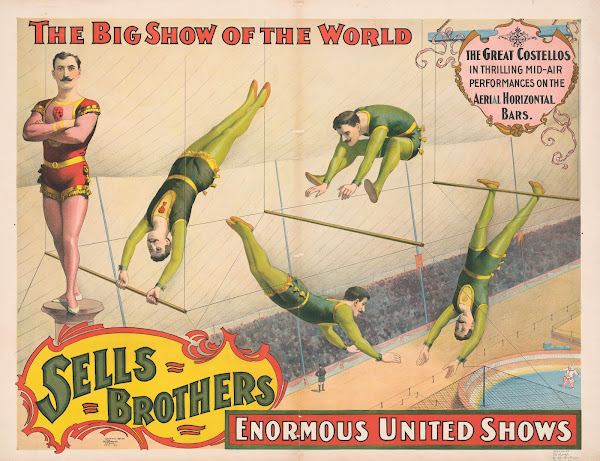 Sells Brothers enormous united shows  The great Costellos  on the aerial horizon