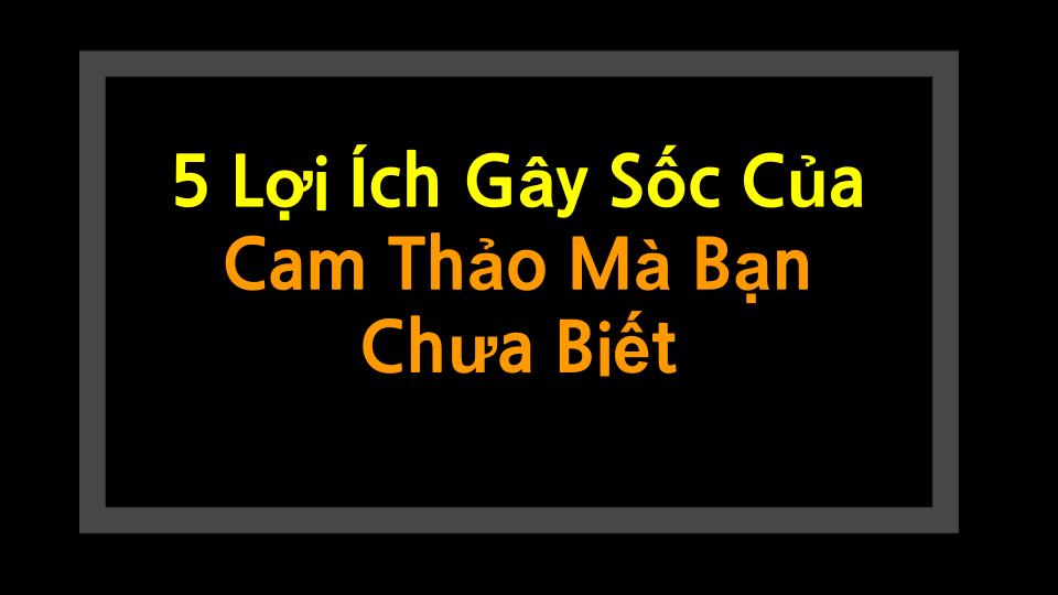 5 Lợi Ích Gây Sốc Của Cam Thảo Mà Bạn Chưa Biết