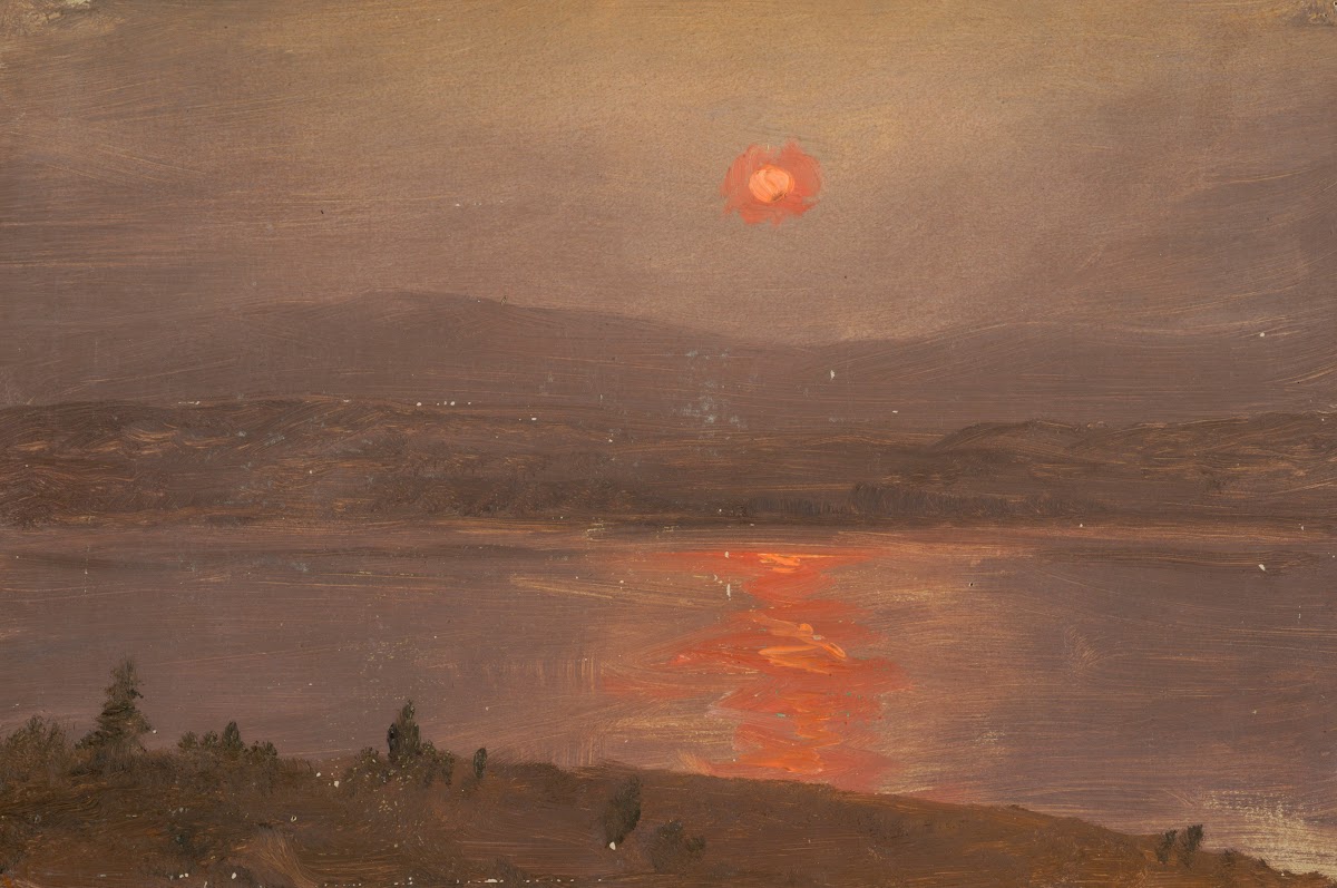View Across the Hudson at Sunset ca 1890