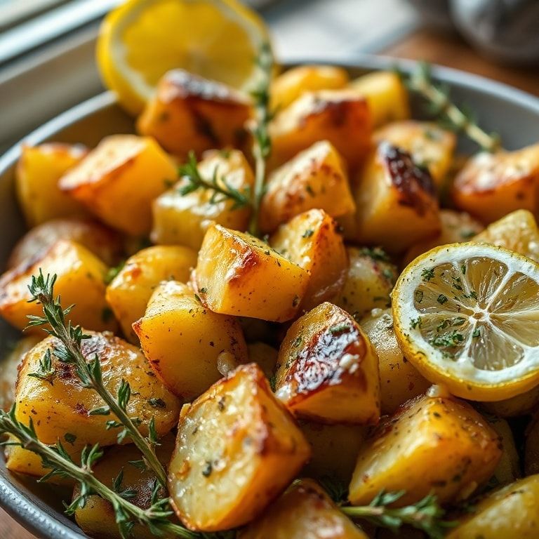 Greek Roasted Potatoes with Lemon and Oregano Recipe – Quick & Crispy Side Dish