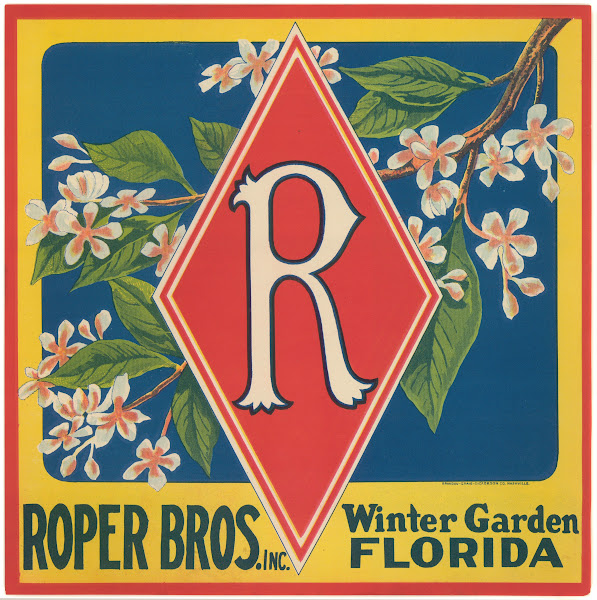 Diamond R Produce Label 1920s