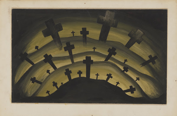 Created Equal Sketch no 17 Stereopticon Background Crosses 1934 1943