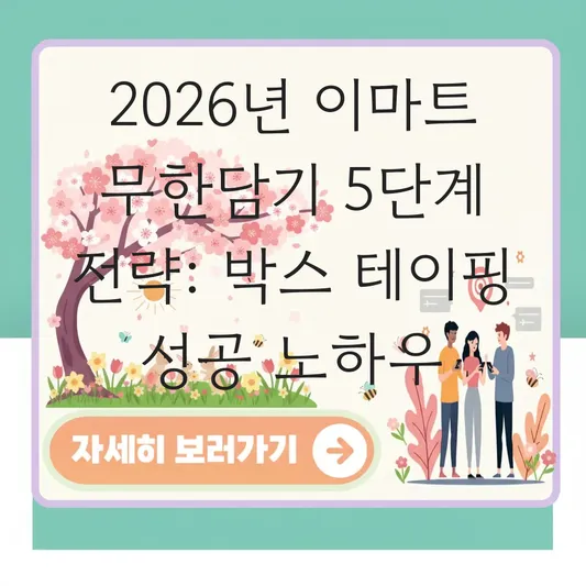 이마트 과자 무한담기 성공을 위한 박스 테이핑 및 쌓기 노하우 대표 이미지