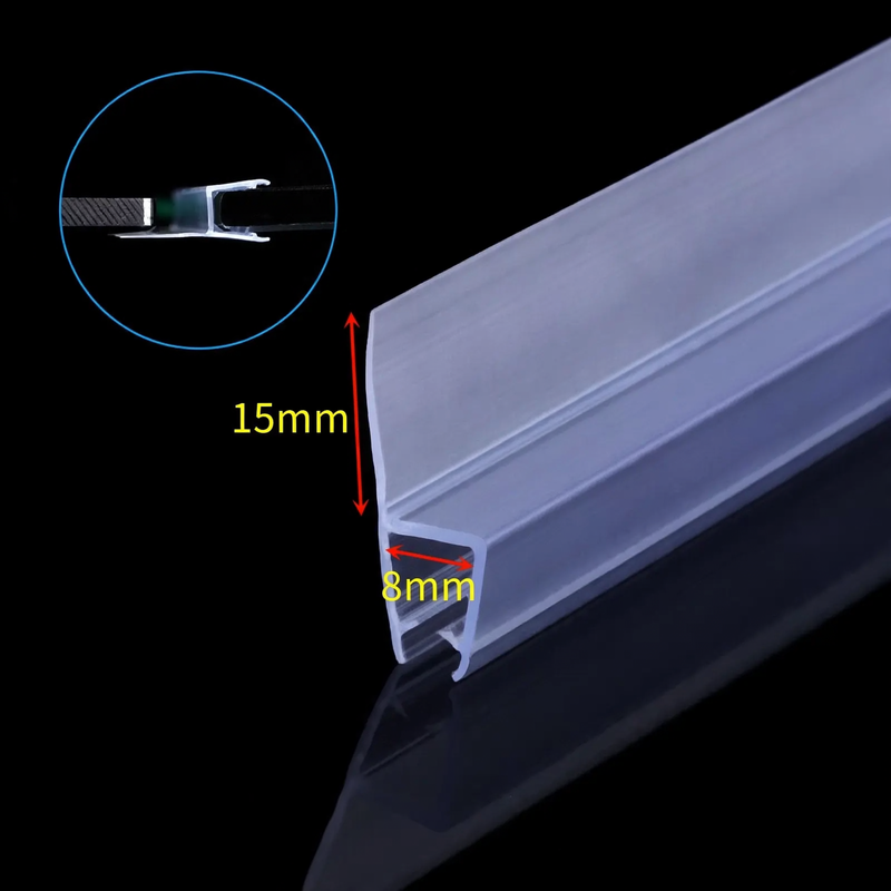 Magnetic sealing strip for glass doors