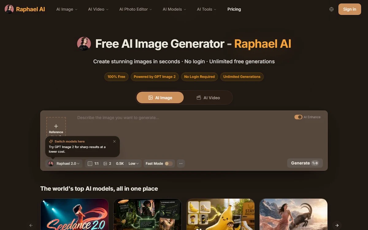 Captura de Raphael AI