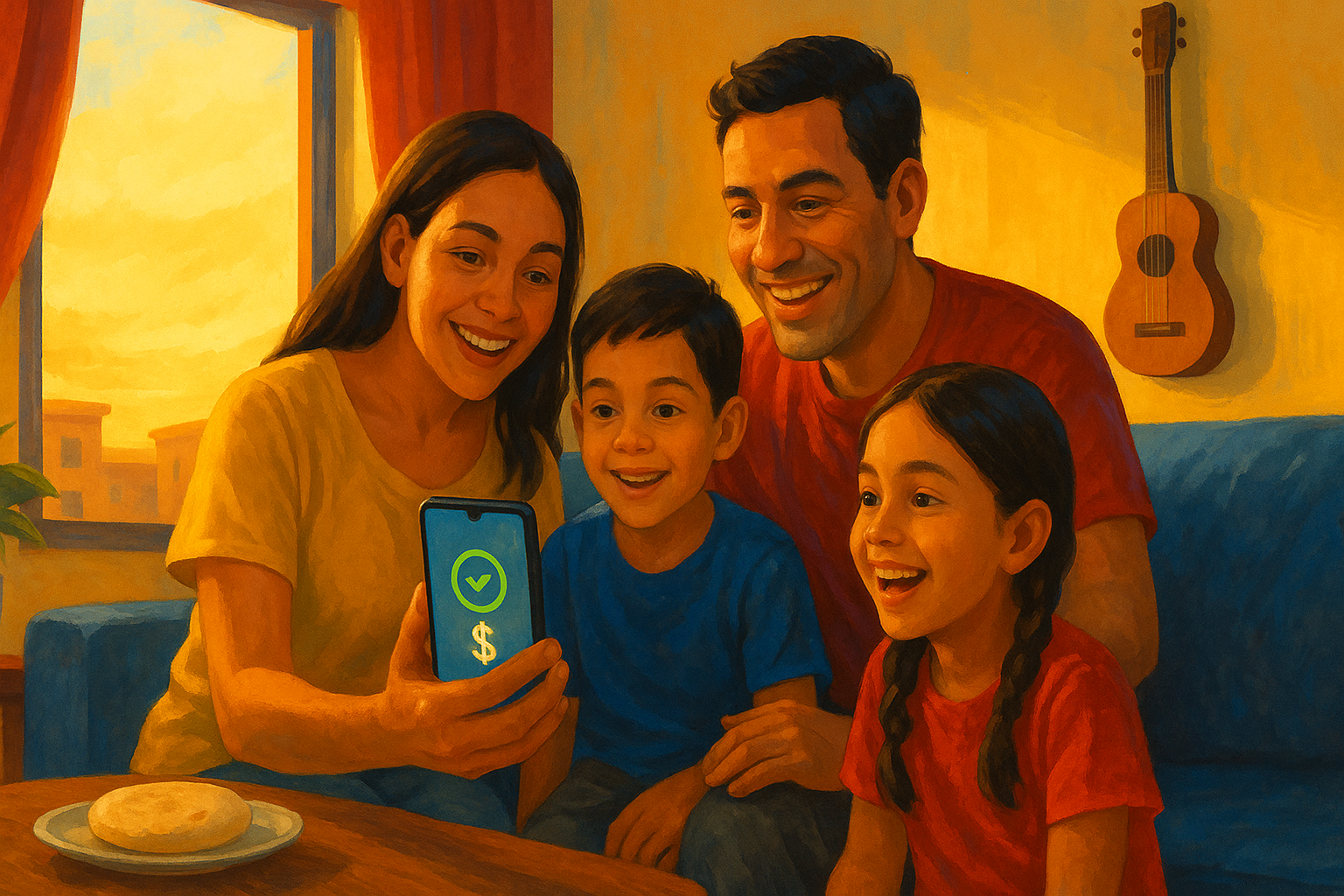 familia venezolana recibiendo remesa en casa, consejos de seguridad y tipo de cambio real