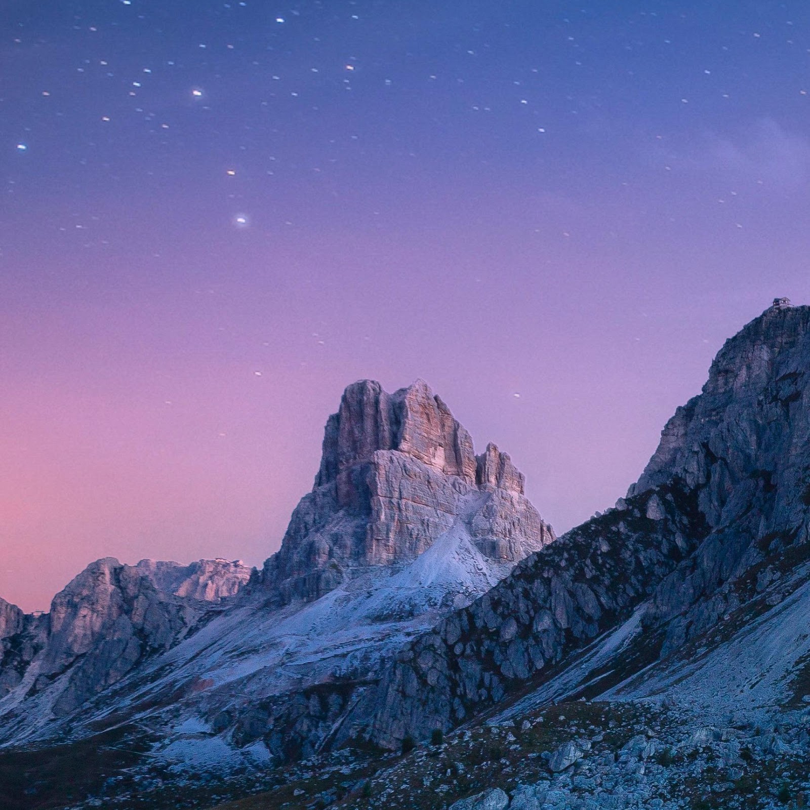 Download Starlit Peaks Over Giau Pass 2K iPhone