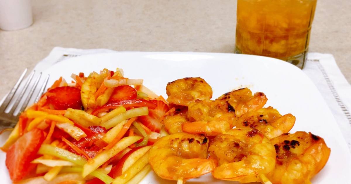 Tôm sốt xoài- Salad xoài