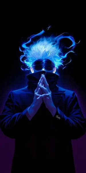 Anime, Gojo Satoru, Digital Art, Jujutsu Kaisen iPhone Wallpaper Background